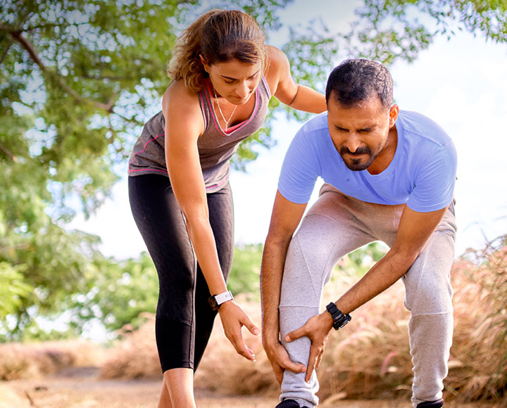 Couple running