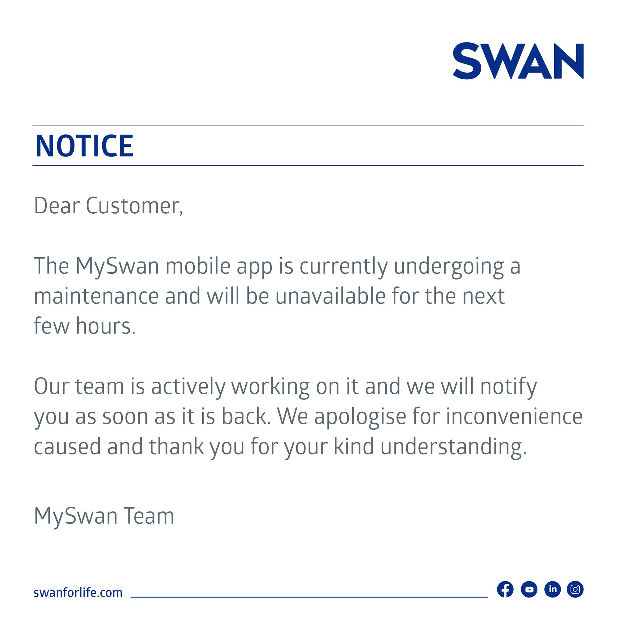 MySwan Mobile App