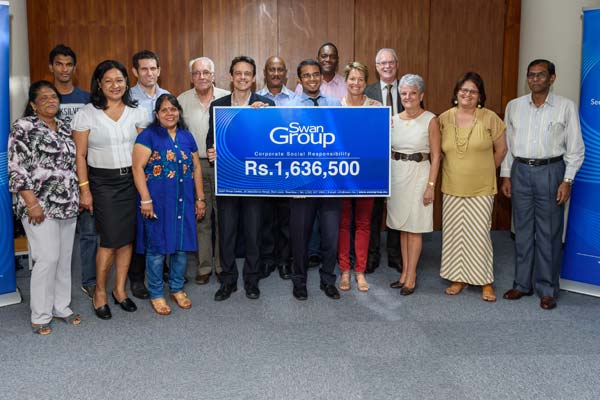 11 ONG recoivent Rs 1,6 m du Groupe Swan pour poursuivre leurs projets sociaux